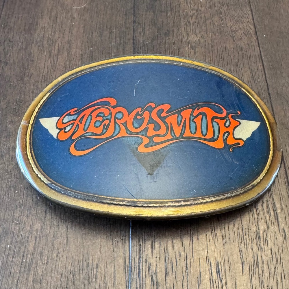 Vintage 1977‎ Aerosmith Belt Buckle Pacifica MFG Rock Band Collectible